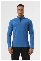 Mens Workout Training 60.2%polyester 39.8%cation Quarter Zip Shirt SY-AL16877 print logo 21