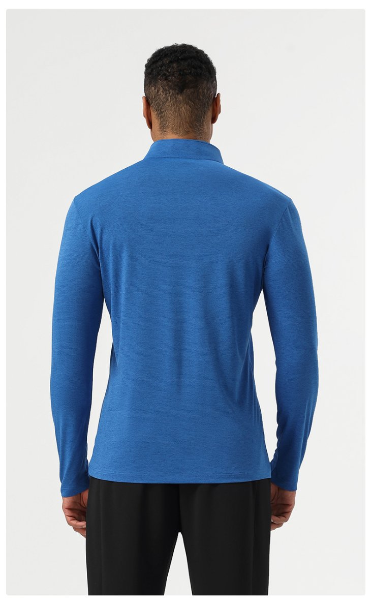 Mens Workout Training 60.2%polyester 39.8%cation Quarter Zip Shirt SY-AL16877 print logo 22