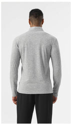 Mens Workout Training 60.2%polyester 39.8%cation Quarter Zip Shirt SY-AL16877 print logo 24