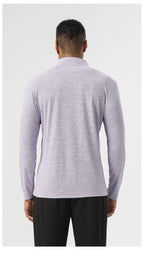 Mens Workout Training 60.2%polyester 39.8%cation Quarter Zip Shirt SY-AL16877 print logo 26