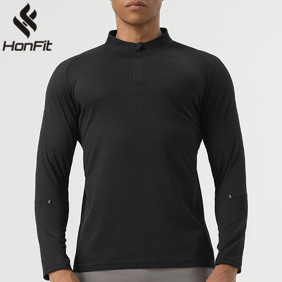 Mens Sportswear Running 94%polyester 6%spandex Quarter Zip Shirt SY-AL16879 print logo 10