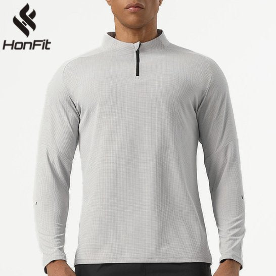 Mens Sportswear Running 94%polyester 6%spandex Quarter Zip Shirt SY-AL16879 print logo 12