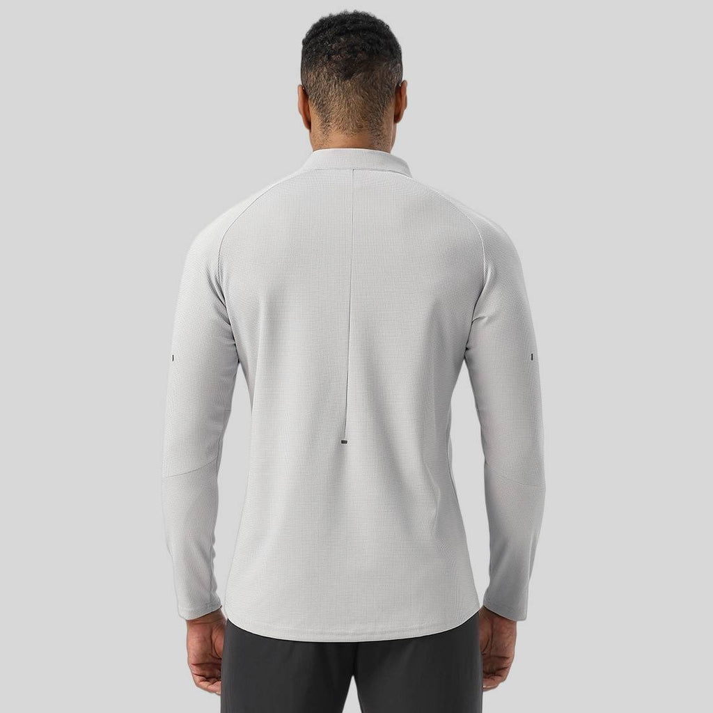 Mens Sportswear Running 94%polyester 6%spandex Quarter Zip Shirt SY-AL16879 print logo 2