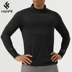 Mens Gym Fitness 94%polyester 6%spandex Quarter Zip Shirt SY-AL16881 print logo 12