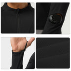 Mens Gym Fitness 94%polyester 6%spandex Quarter Zip Shirt SY-AL16881 print logo 14