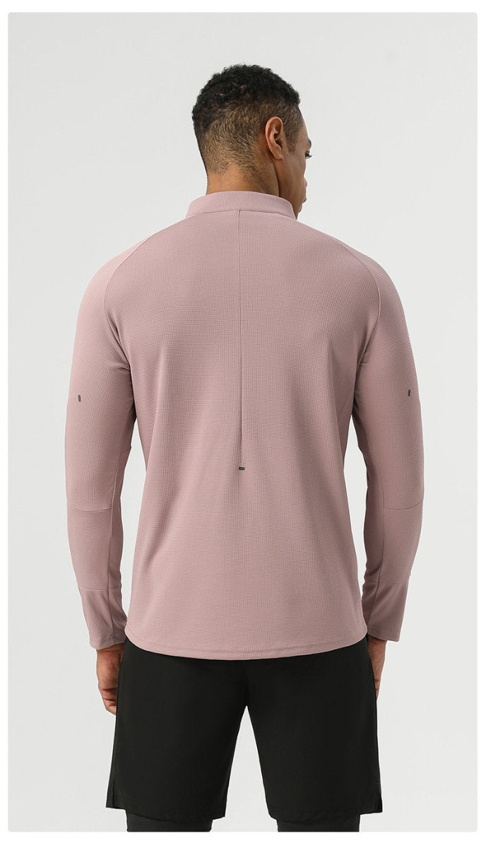 Mens Gym Fitness 94%polyester 6%spandex Quarter Zip Shirt SY-AL16881 print logo 24