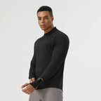 Mens Gym Fitness 94%polyester 6%spandex Quarter Zip Shirt SY-AL16881 print logo 3
