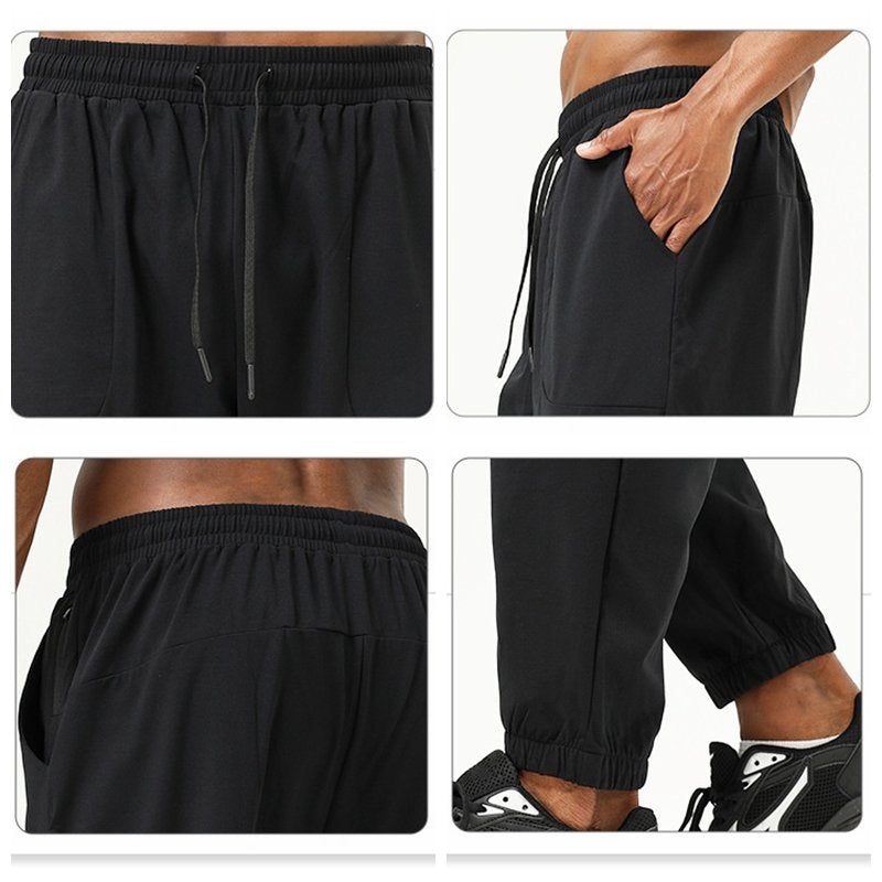 Mens Sports Workout 100%polyester Pants SY-B53 print logo 14
