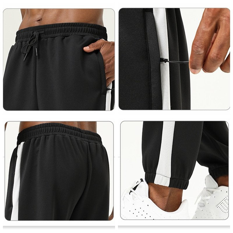 Mens Fitness Jogging 93%polyester 7%spandex Pants SY-B55 print logo 10