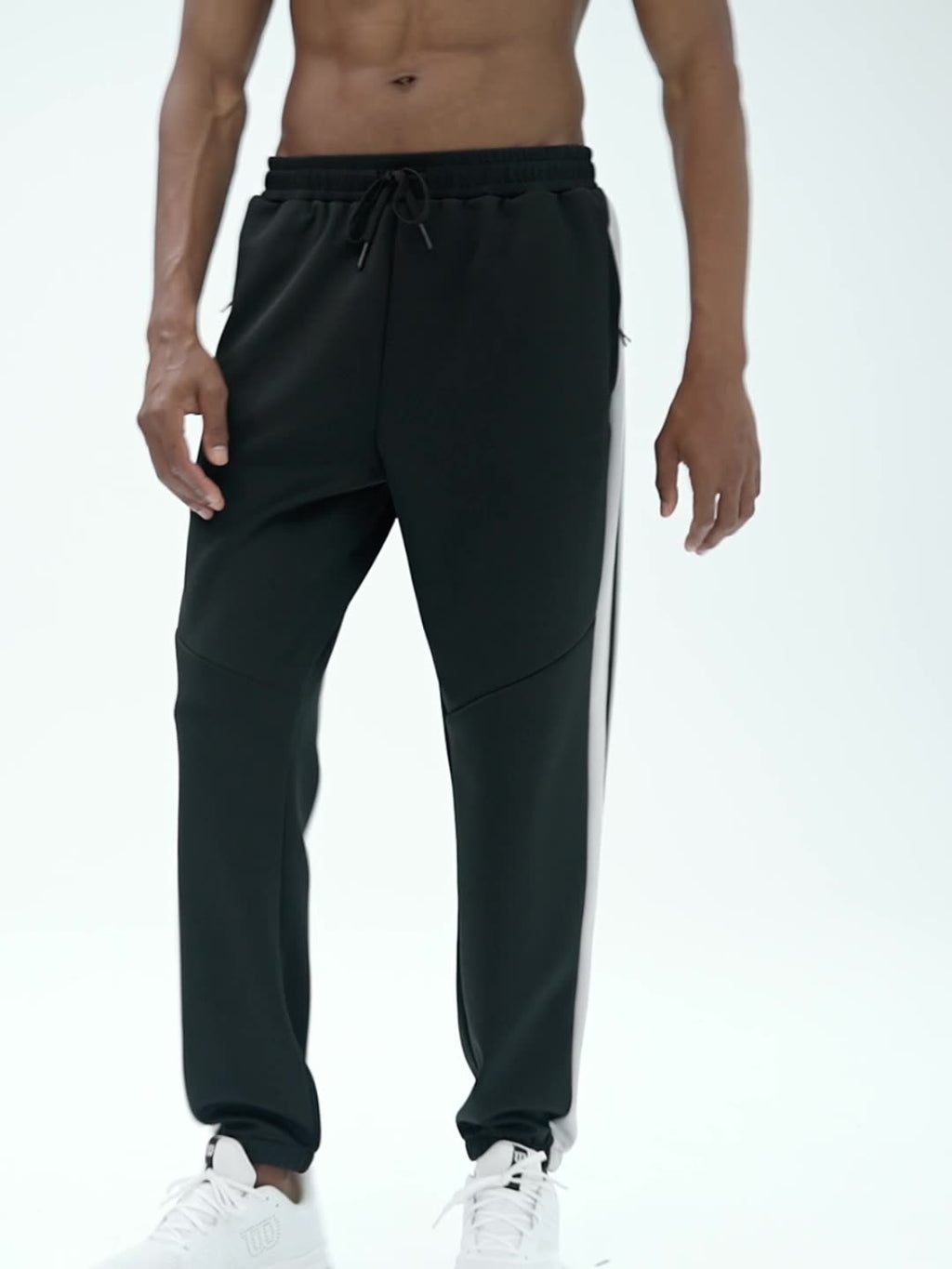 Mens Fitness Jogging 93%polyester 7%spandex Pants SY-B55 print logo 4