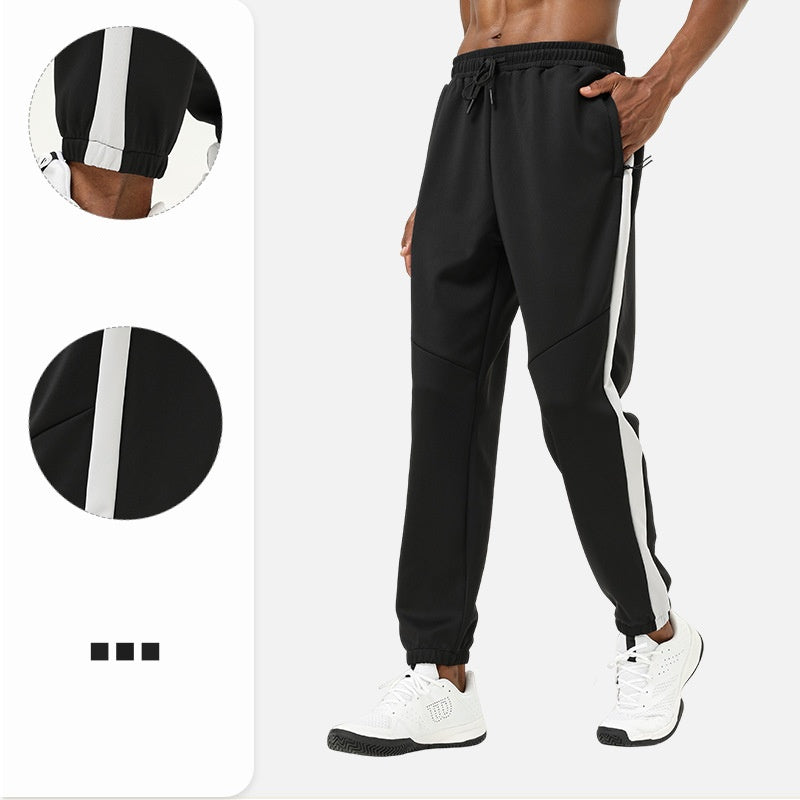 Mens Fitness Jogging 93%polyester 7%spandex Pants SY-B55 print logo 5