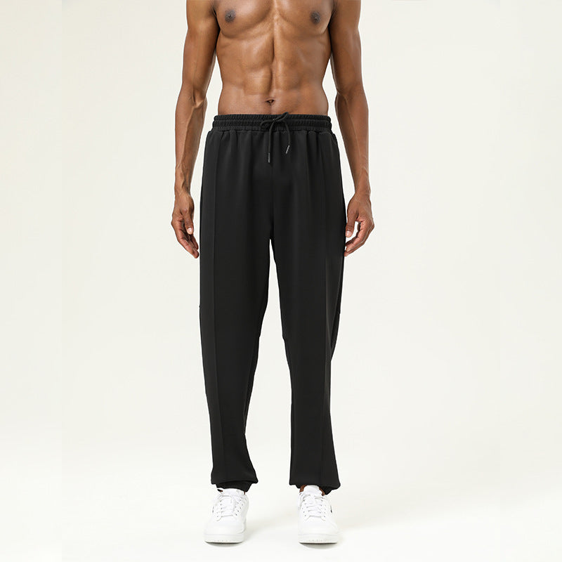 Mens Sports Training 93%polyester 7%spandex Pants SY-B63 print logo 4