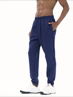 Mens Athletic Gym 93%polyester 7%spandex Pants SY-B65 print logo 7