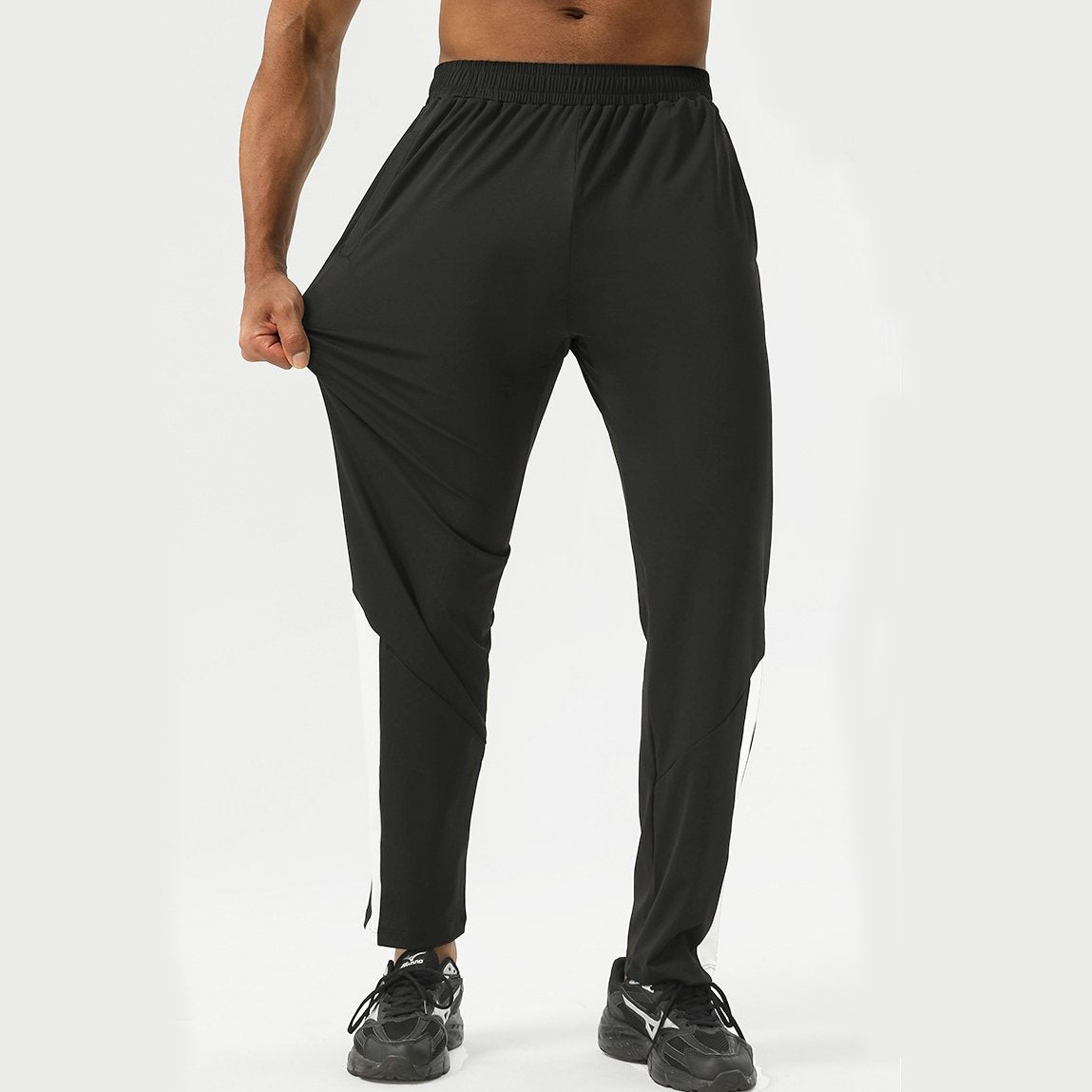 Mens Gym Sportswear 75%nylon 25%spandex Pants SY-B67 print logo 12