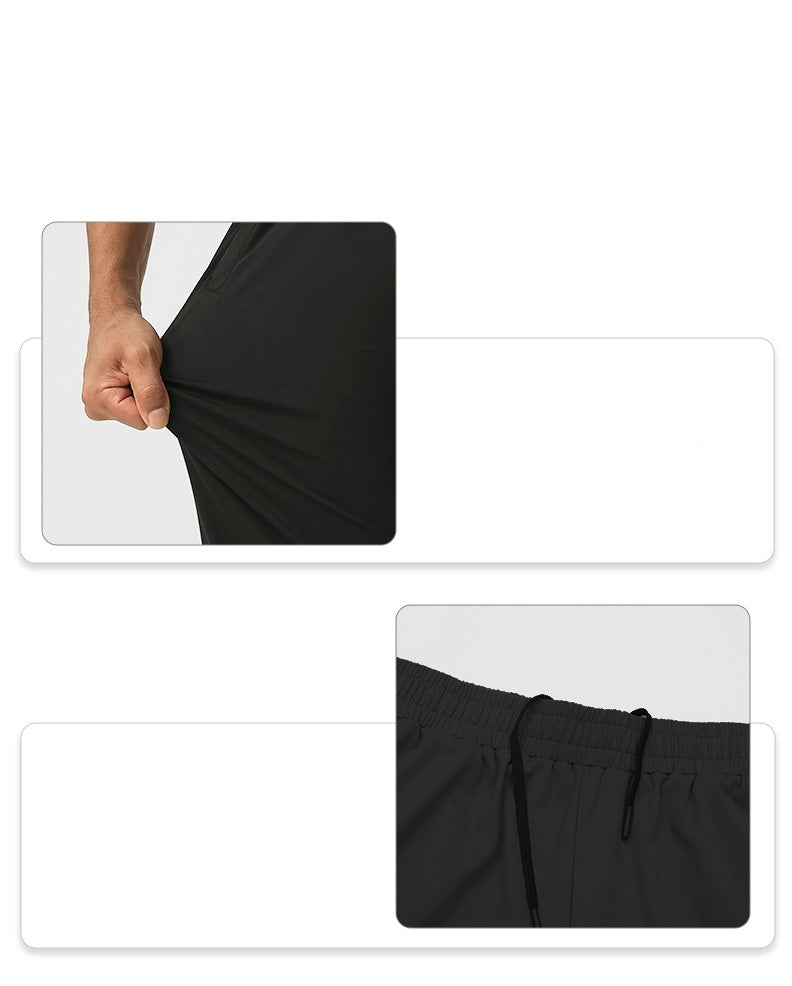 Mens Gym Sportswear 75%nylon 25%spandex Pants SY-B67 print logo 15
