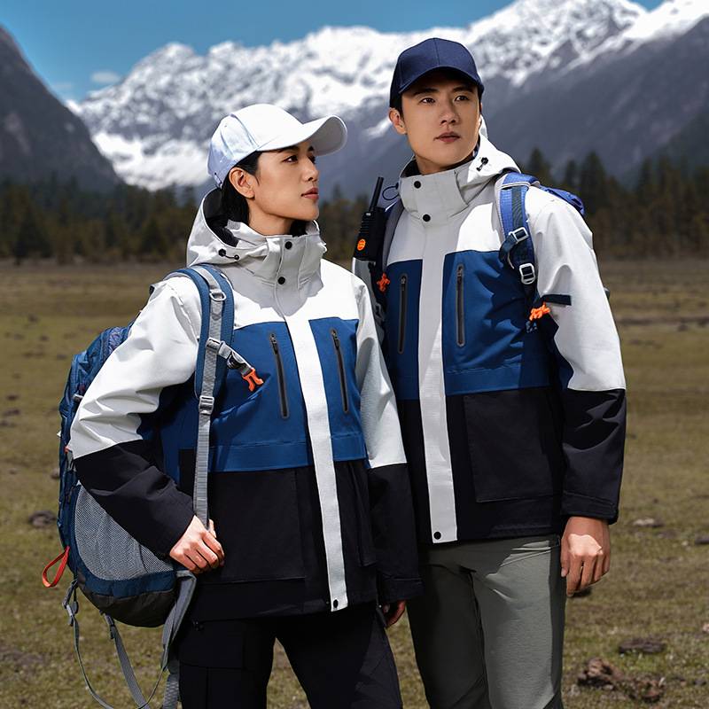 Mens Hiking Waterproof 100%polyester Jacket SY-CX9902 print logo 12