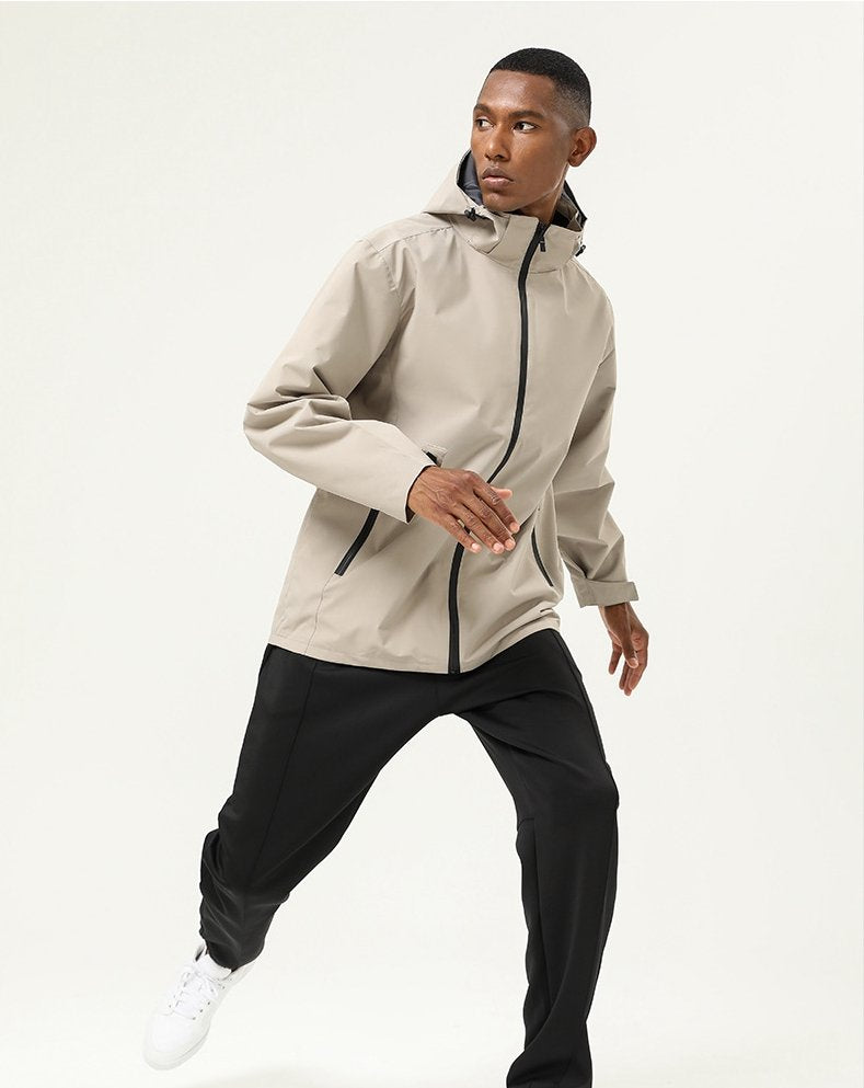 Mens Outdoor Running 100%polyester Jacket SY-JK031 print logo 19