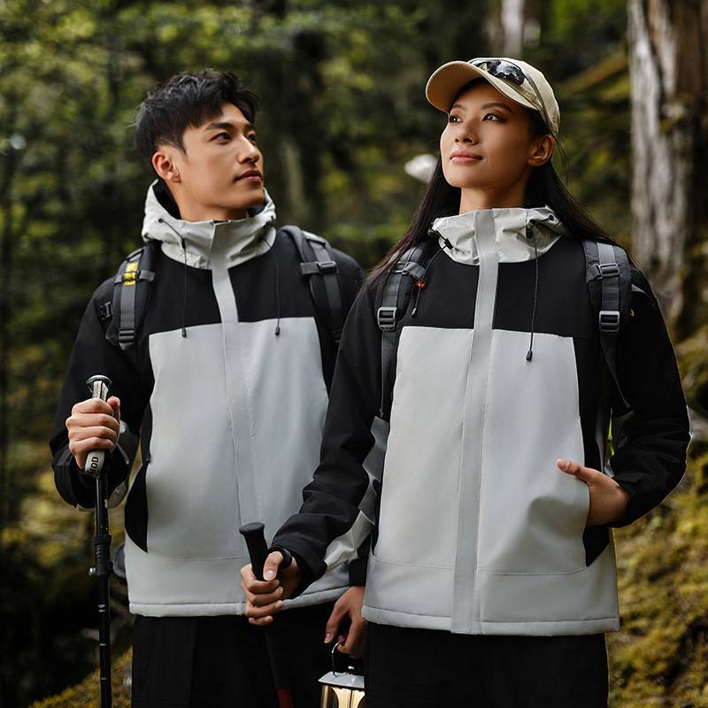 Mens Sports Hiking 100%polyester Jacket SY-JK2403 print logo 14