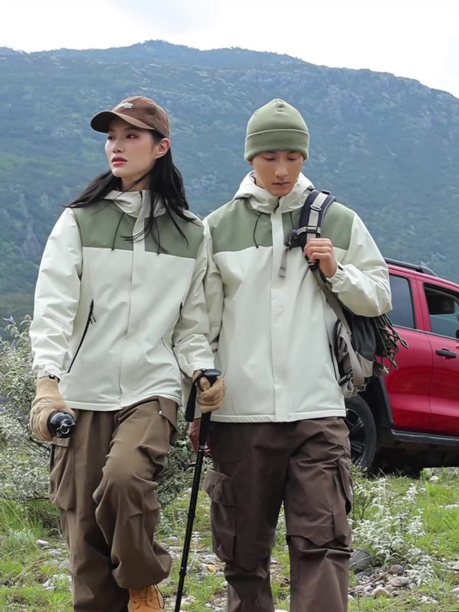 Mens Waterpoof Hiking 100%polyester Jacket SY-JK7716 print logo 9