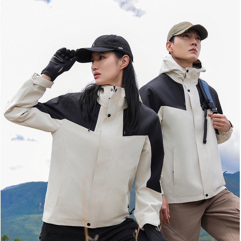 Mens Outdoor Hiking 100%polyester Jacket SY-JK7718 print logo 22