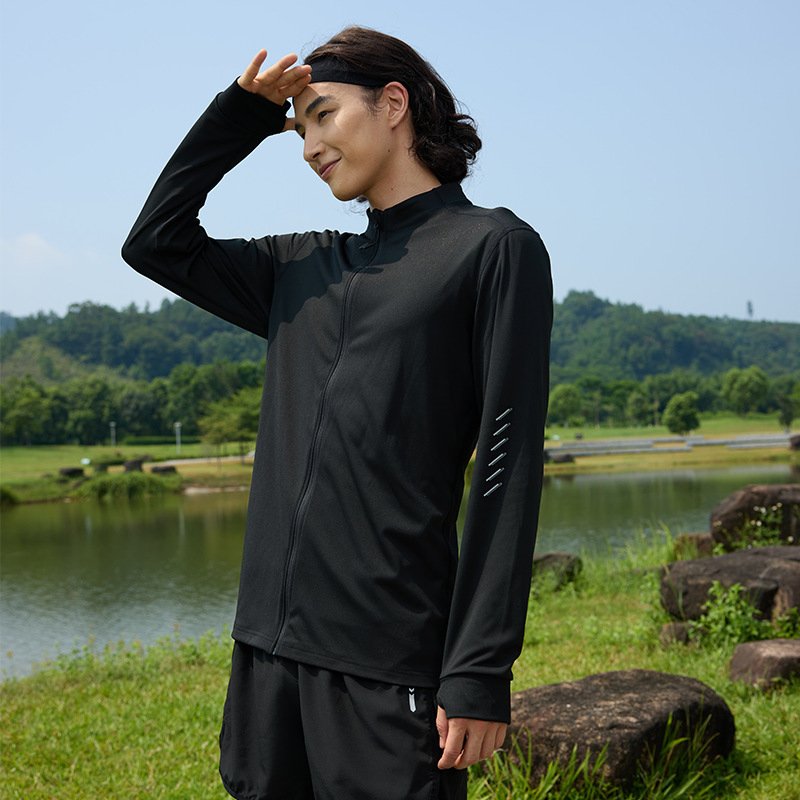 Mens Sports Activewear 93%polyester 7%spandex Jacket  SY-JK9877 print logo 6