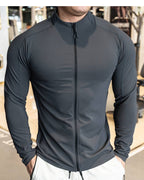 Mens Fitness Activewear 79%polyester 21%spandex Jacket SY-JK9883 print logo 29