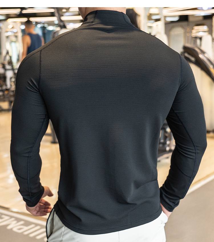 Mens Fitness Activewear 79%polyester 21%spandex Jacket SY-JK9883 print logo 33