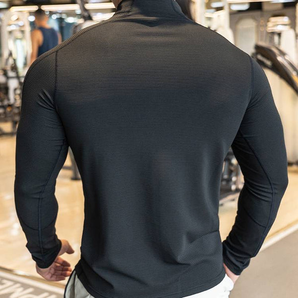 Mens Fitness Activewear 79%polyester 21%spandex Jacket SY-JK9883 print logo 1