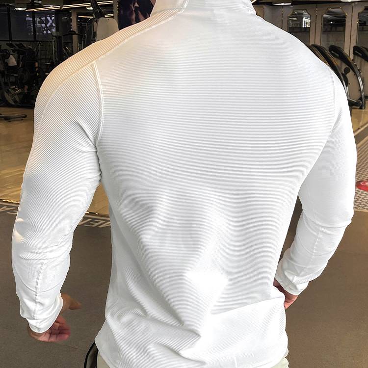 Mens Fitness Activewear 79%polyester 21%spandex Jacket SY-JK9883 print logo 6