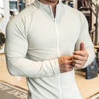 Mens Fitness Activewear 79%polyester 21%spandex Jacket SY-JK9883 print logo 7