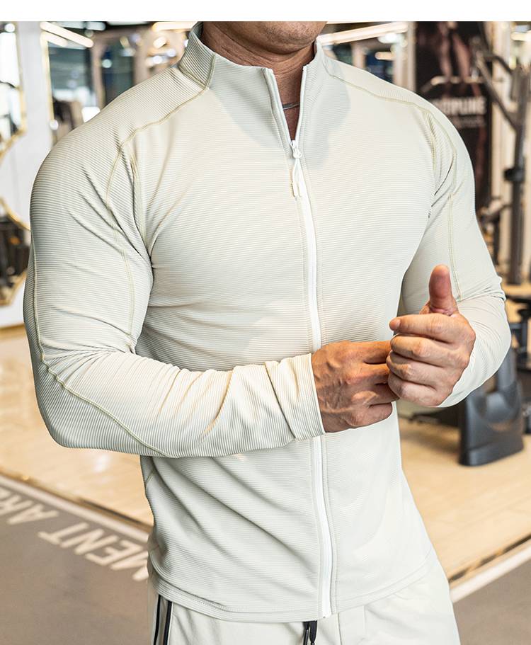Mens Fitness Activewear 79%polyester 21%spandex Jacket SY-JK9883 print logo 32