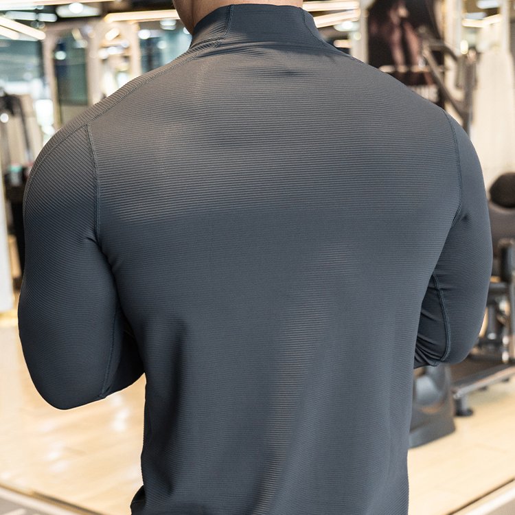 Mens Fitness Activewear 79%polyester 21%spandex Jacket SY-JK9883 print logo 8