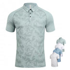 Mens Casual Golf 100% polyester Polo Shirt SY-R379 print logo 1