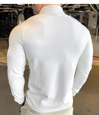 Mens Workout Training 79%polyester 21%spandex Quarter Zip Shirt SY-S9887 print logo 32