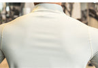 Mens Workout Training 79%polyester 21%spandex Quarter Zip Shirt SY-S9887 print logo 18