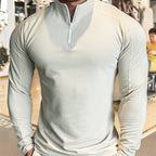 Mens Workout Training 79%polyester 21%spandex Quarter Zip Shirt SY-S9887 print logo 10
