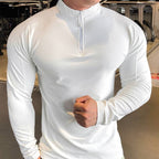 Mens Workout Training 79%polyester 21%spandex Quarter Zip Shirt SY-S9887 print logo 15