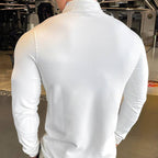 Mens Workout Training 79%polyester 21%spandex Quarter Zip Shirt SY-S9887 print logo 12