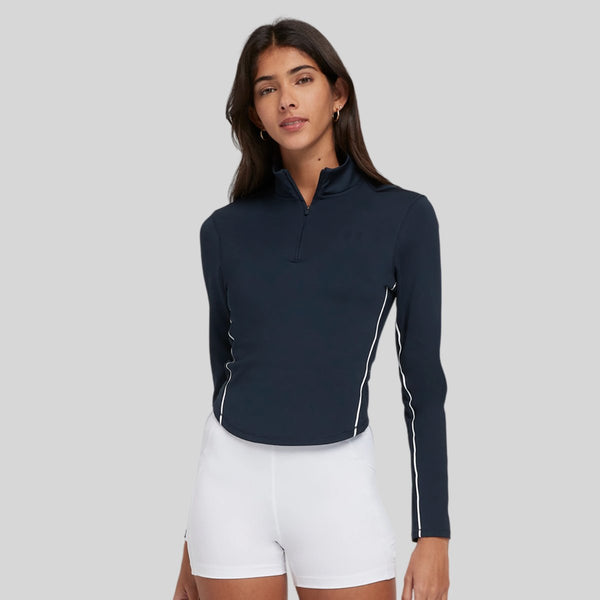 Womens Sports Activewear 75%Nyolon 25%Spandex Quarter Zip Shirt SY023 print logo 1