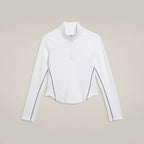 Womens Sports Activewear 75%Nyolon 25%Spandex Quarter Zip Shirt SY023 print logo 10