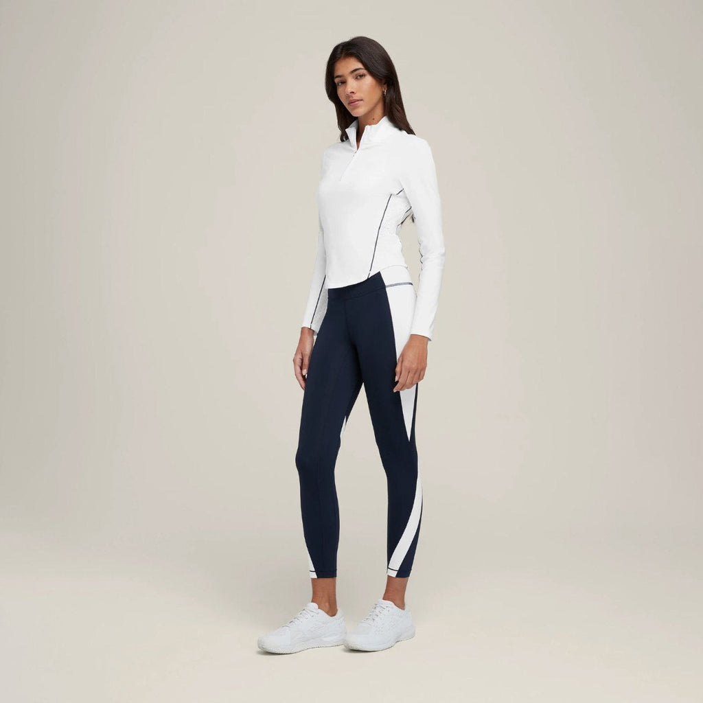Womens Sports Activewear 75%Nyolon 25%Spandex Quarter Zip Shirt SY023 print logo 24