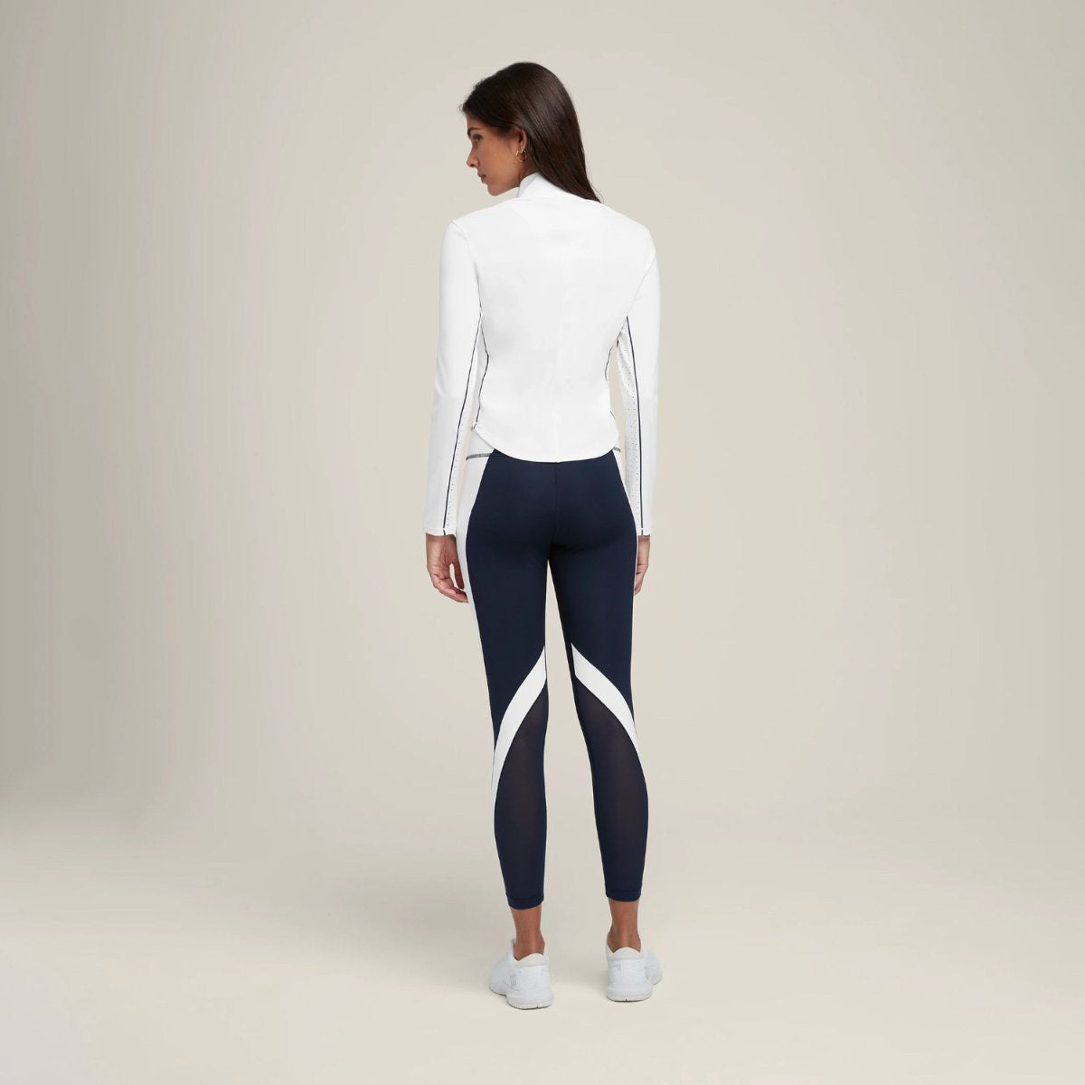 Womens Sports Activewear 75%Nyolon 25%Spandex Quarter Zip Shirt SY023 print logo 25