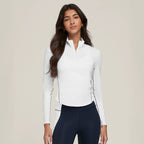 Womens Sports Activewear 75%Nyolon 25%Spandex Quarter Zip Shirt SY023 print logo 26