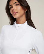 Womens Sports Activewear 75%Nyolon 25%Spandex Quarter Zip Shirt SY023 print logo 27