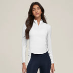 Womens Sports Activewear 75%Nyolon 25%Spandex Quarter Zip Shirt SY023 print logo 5