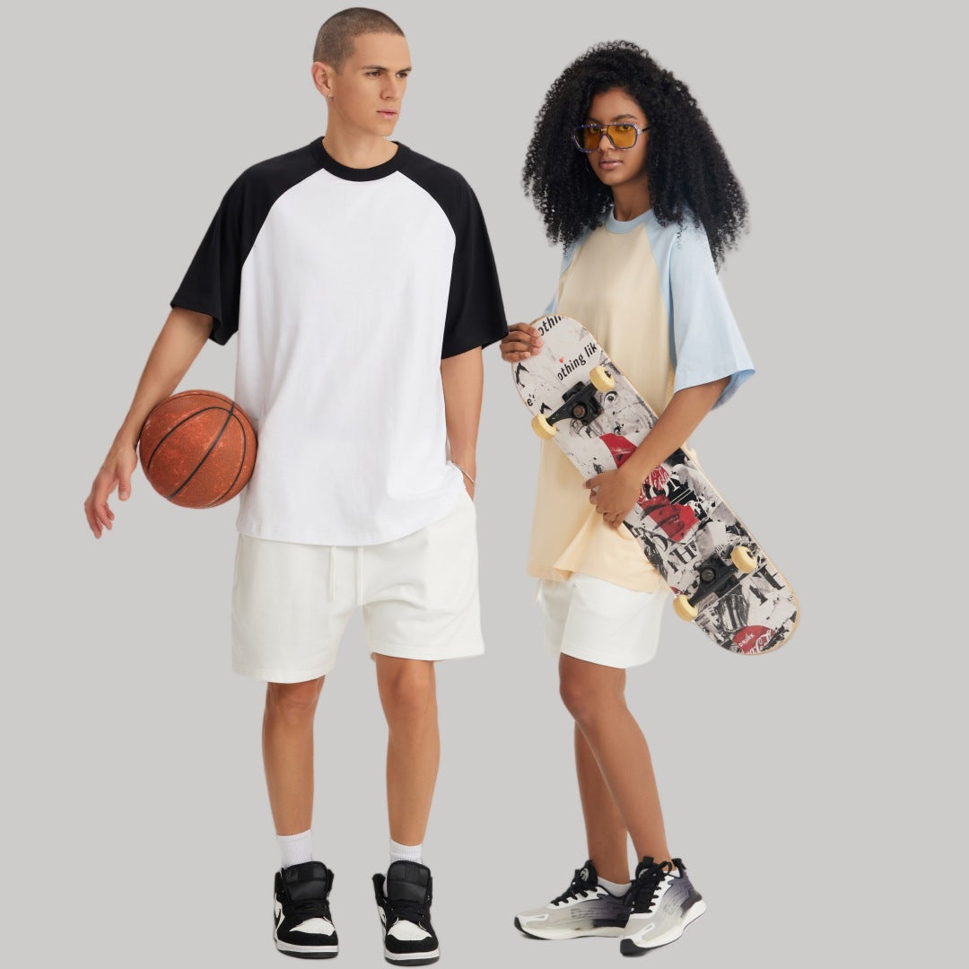 Mens Oversized Sports 100%cotton Tshirt T012