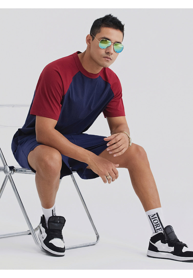 Mens Oversized Sports 100%cotton Tshirt T012