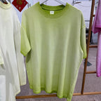 Mens Washed Oversized 100%cotton Tshirt T082