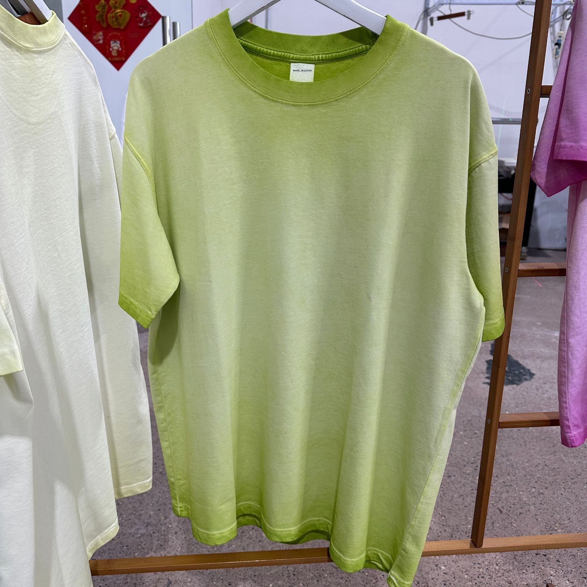 Mens Washed Oversized 100%cotton Tshirt T082