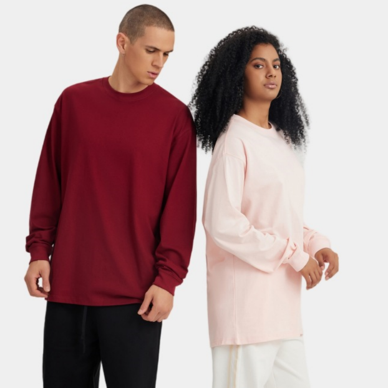 Mens Casual 100%Cotton Long Sleeve Sweatshirts T240302